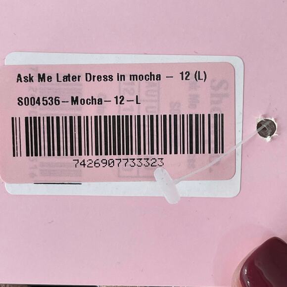 ShowPo Ask Me Later Shirred Bust Bell Sleeve Fit and Flare Boho Dress Mocha 12 - Picture 6 of 10